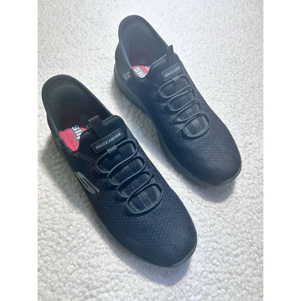 Skechers Hands Free Slip-ins Work Summits Colsin Men's 9 Black Shoes 200205
